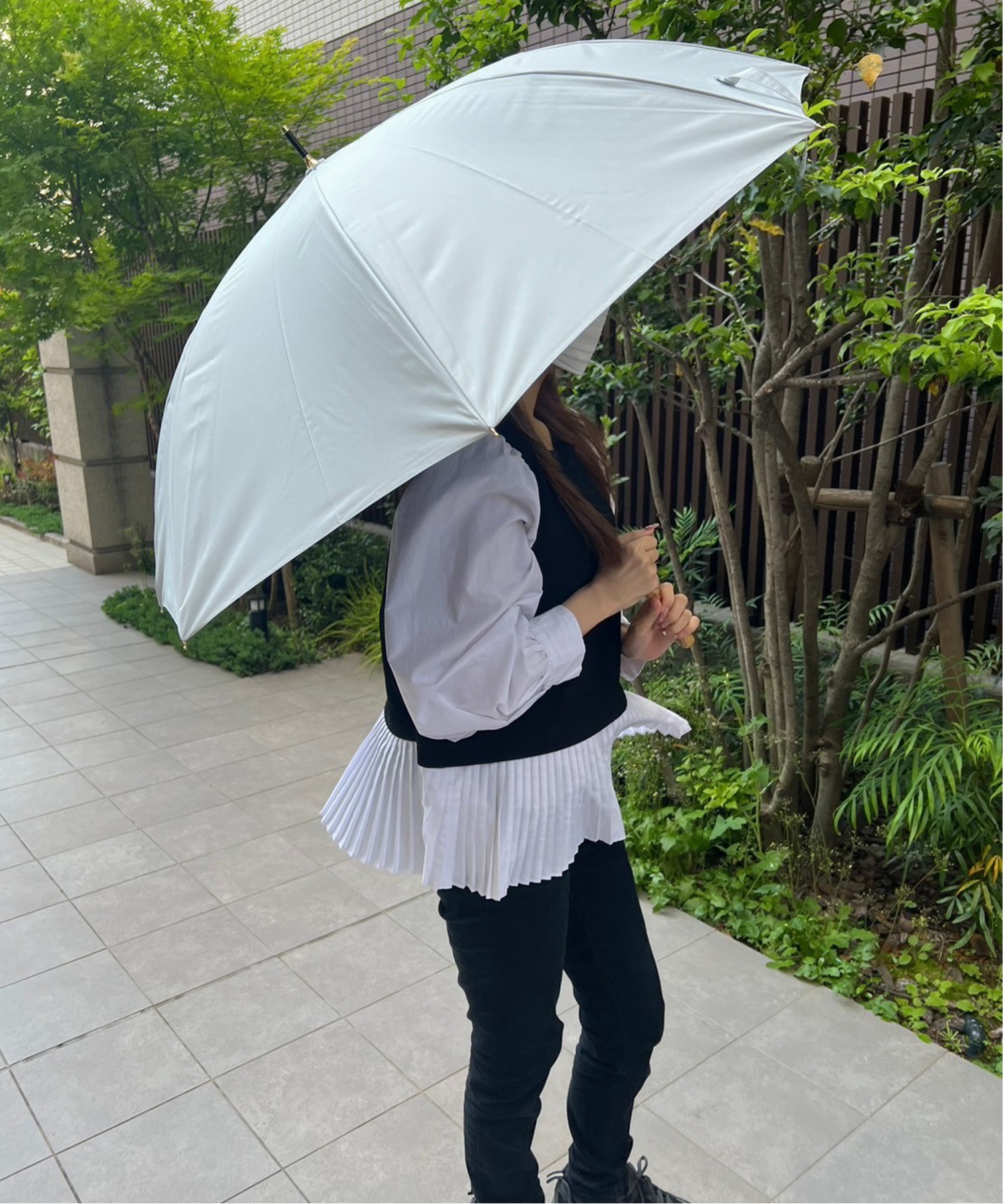 一級遮光・晴雨兼用】99%UVカット 天然素材バンブーハンドル