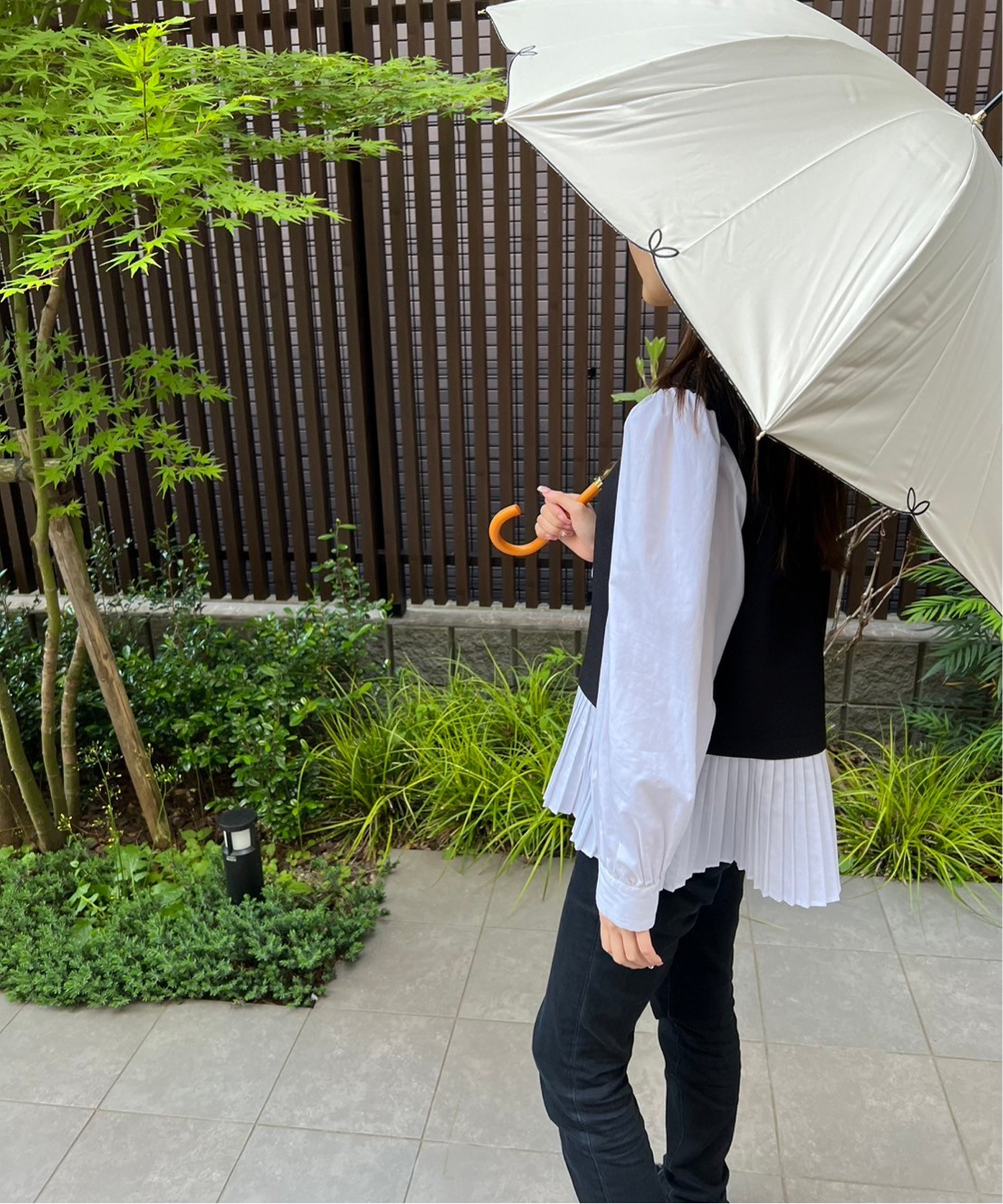 一級遮光・晴雨兼用】99%UVカット フルール日傘・長傘 55cm