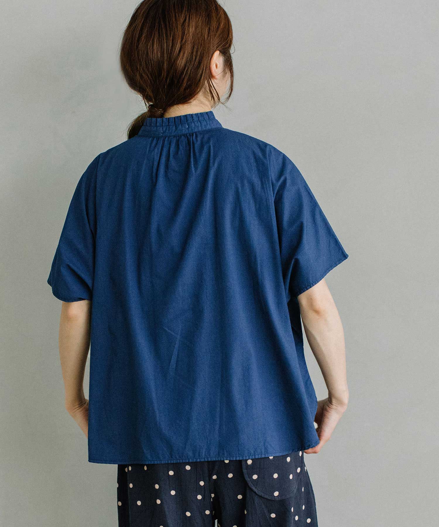 セール 33%OFF】製品染めタック衿ドルマンブラウス(506452756