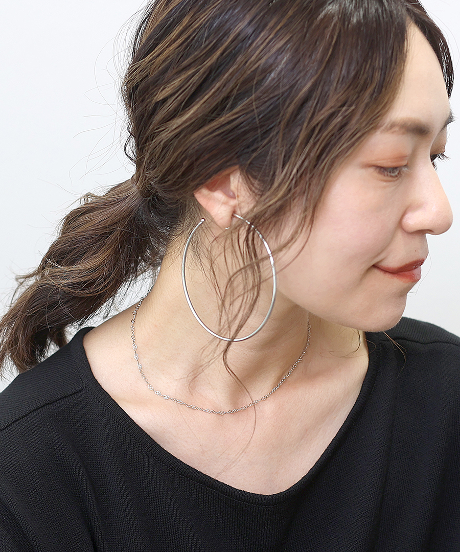 Aletta　アレッタ　ダブルリングチェーンネックレス ダブルリングチェーンネックレス | シルバーアクセサリー