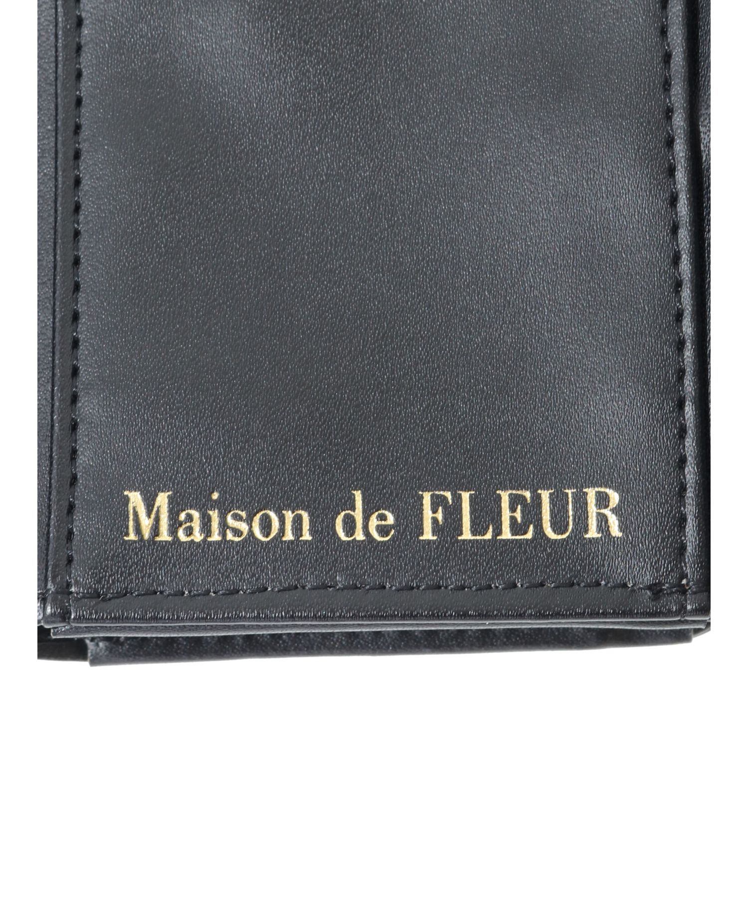 Maison de FLEUR メゾンドフルール 財布 ブラック メゾン ド フルール Maison de FLEUR キルティングリボン