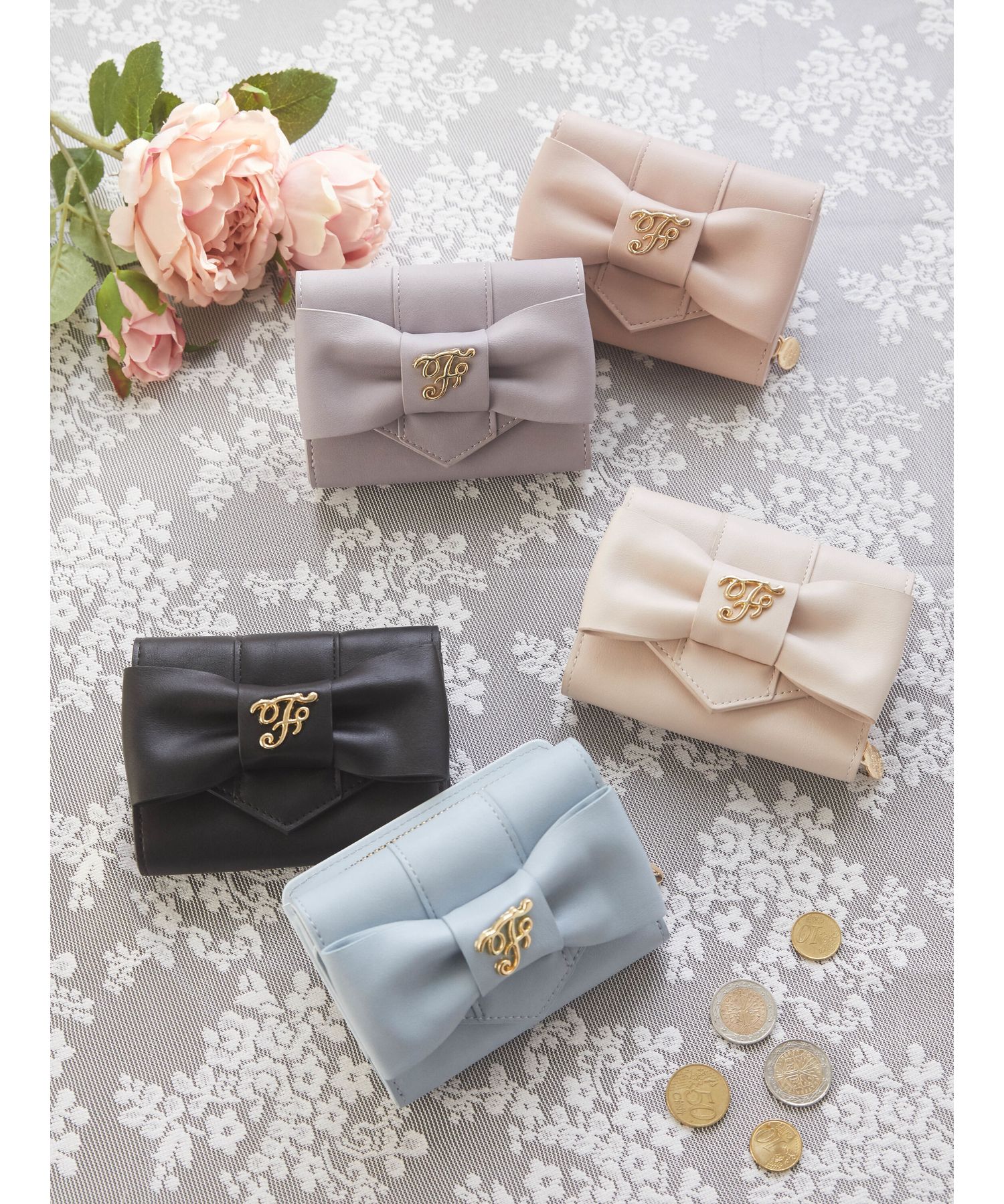 Maison de FLEUR 財布 メゾン ド フルール Maison de FLEUR EC限定ベルトリボンミニ
