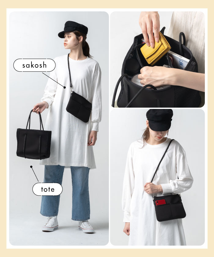 黒 ショルダーバッグ サコッシュ FASHION ユニバーサルオーバーオール UNIVERSAL OVERALL サコッシュ