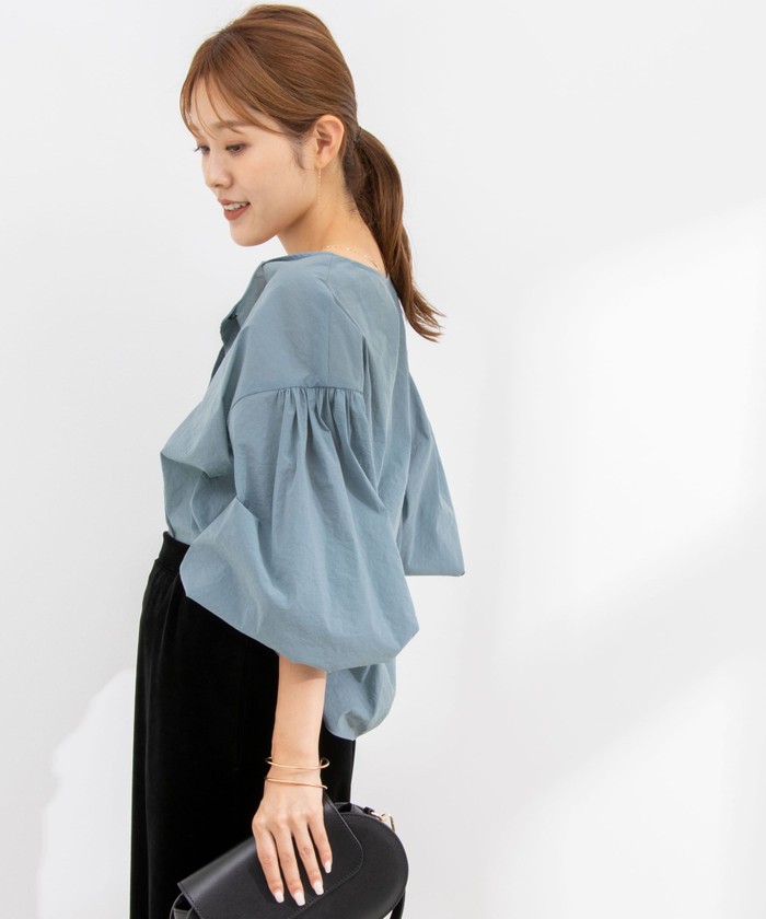 クーポン】【セール 40%OFF】シアーストレッチ2WAYブラウス