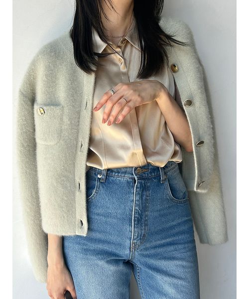 セール 50%OFF】フォックスファーニットジャケット(506500716 セール 50%OFF】フォックスファーニットジャケット(506500716