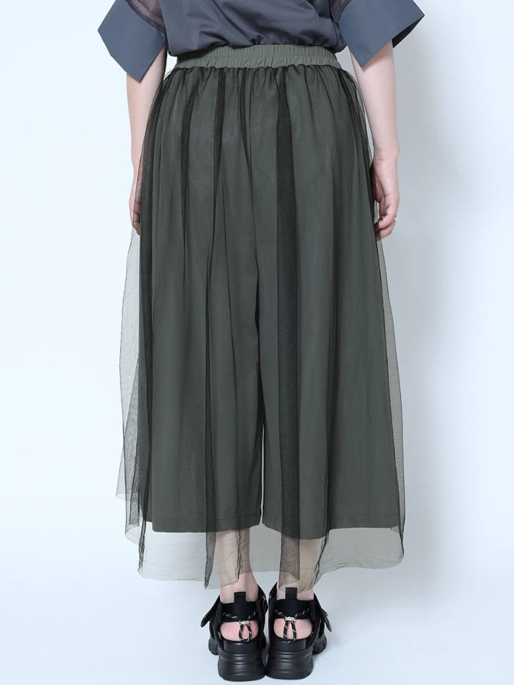 新品未使用LASUD チュールレイヤードWポケットパンツ ラシュッド LASUD チュールレイヤードWポケットパンツ(506514435