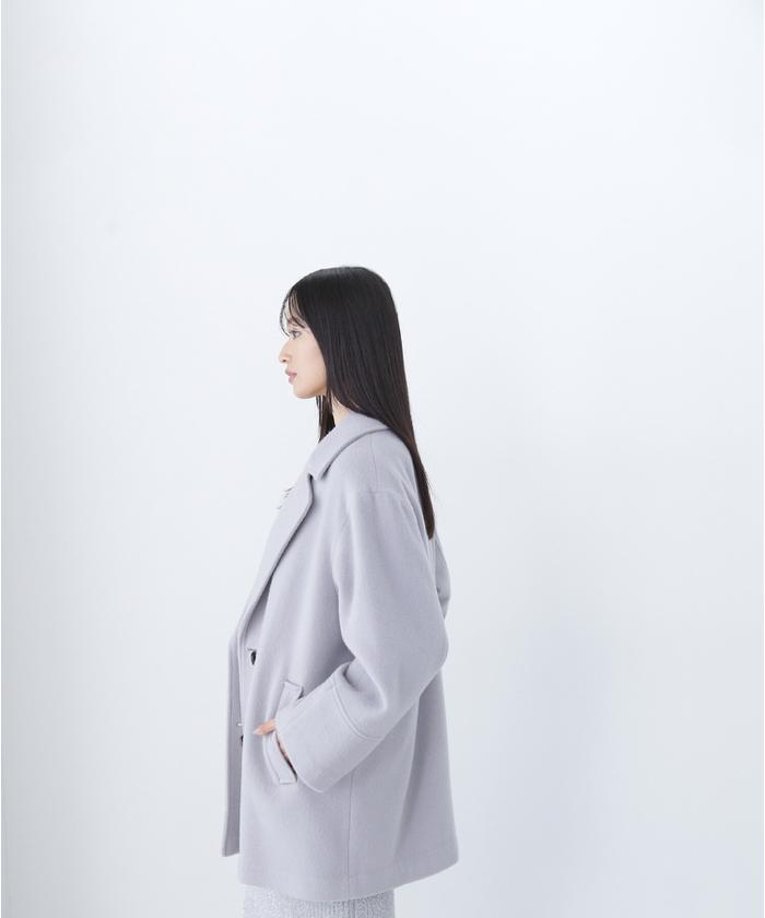 セール 10%OFF】ダブルブレストフォルムミドルコート 24AW