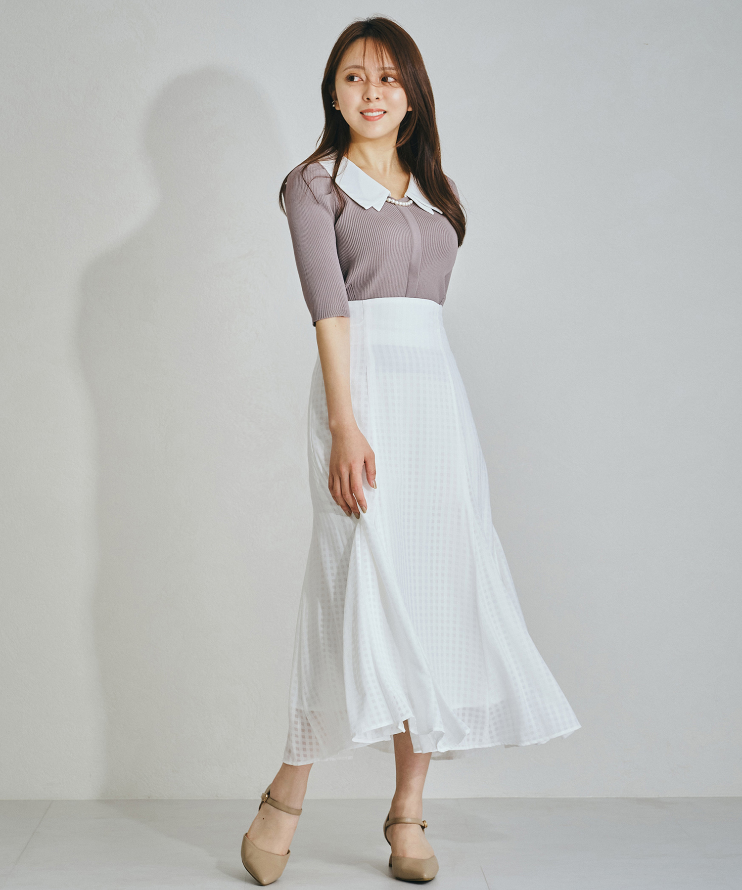 ミッシュマッシュ MISCH MASCH 【2024春夏新作】シアーチェック ミッシュマッシュ MISCH MASCH 【2024春夏新作】シアーチェック