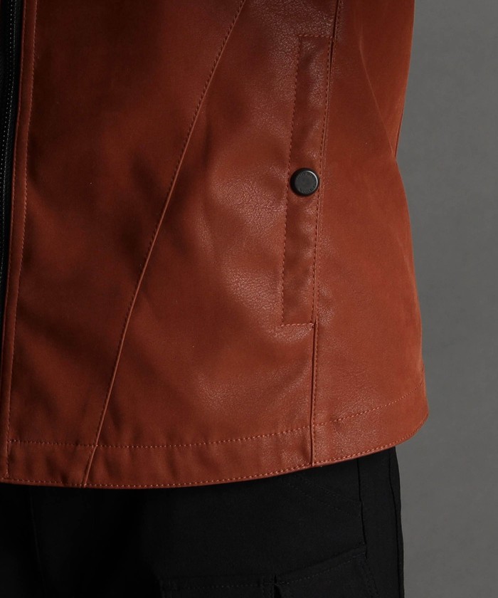 セール37%OFF】フロッキージャージ レザーライクライダース