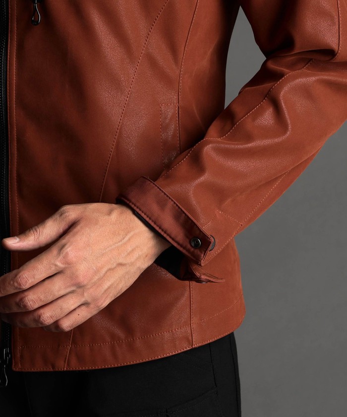 セール37%OFF】フロッキージャージ レザーライクライダース
