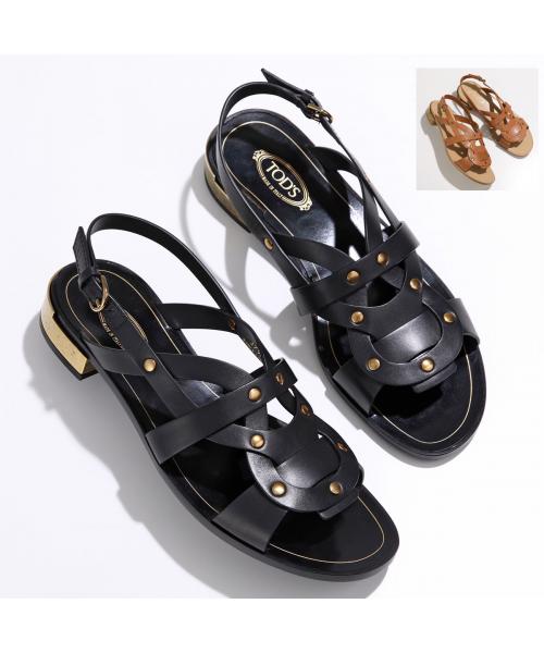 TOD’S トッズ サンダル ダブルストラップ 厚底 レザー 黒 37 TOD'S トッズ サンダル ダブルストラップ 厚底 レザー 黒 37