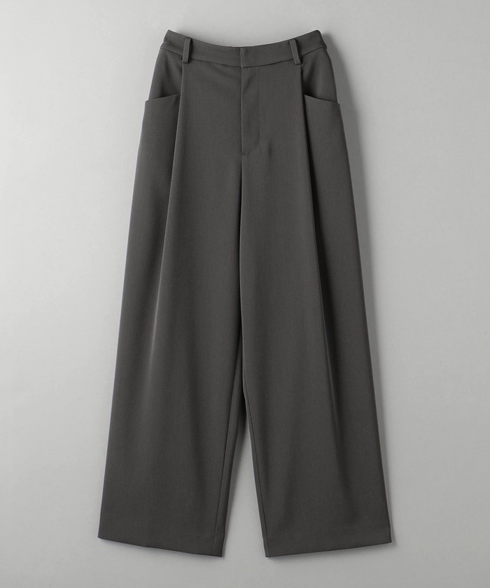 ★専用★ビューティーアンドユース　ツイルバックゴムストレートパンツ　ライム S BEAUTY＆YOUTH UNITED ARROWS スラックス パンツ ツイル バック