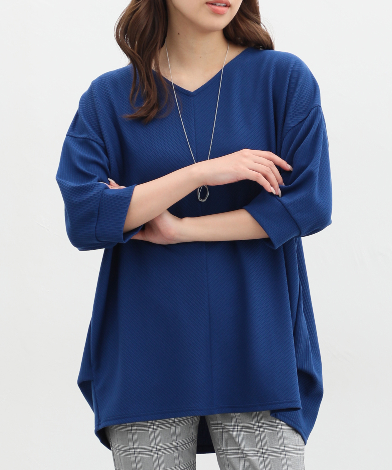 グラシア GLACIER 6分袖アクセ付トップス トップス カットソー