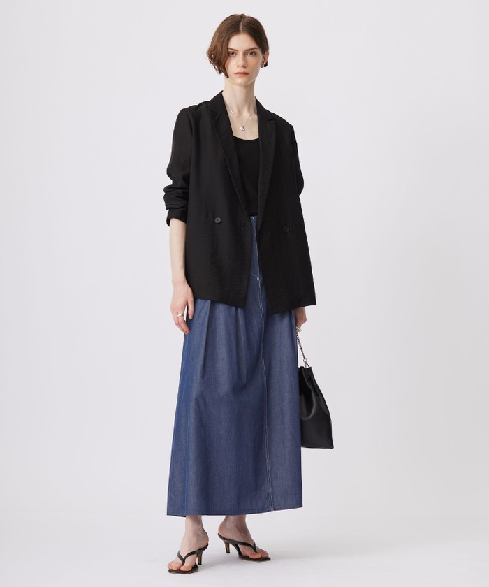 セール 30%OFF】【洗える】PlaX コットンソフトデニムスカート