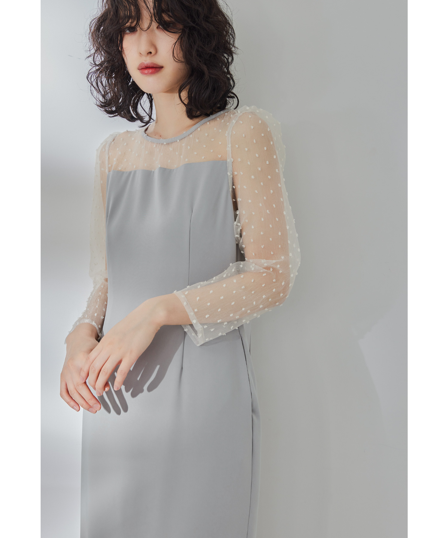 niana ドレス ドットマルチケープセットドレス 付け襟 結婚式
