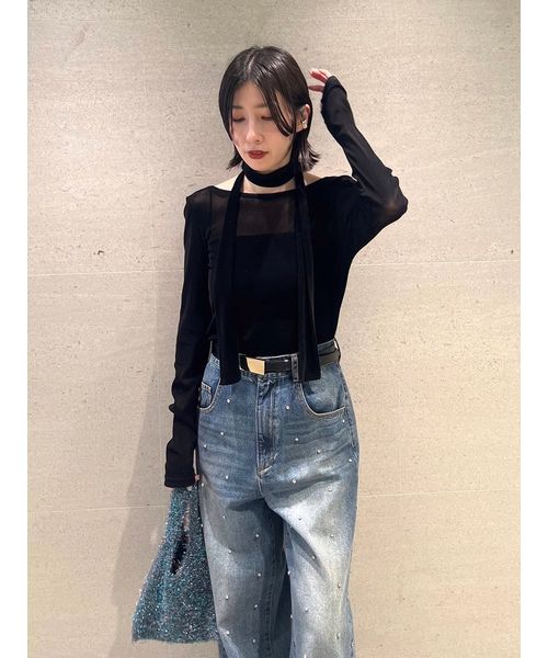 セール 40%OFF】フロッキープリント2wayトップス(506525715 セール 40%OFF】フロッキープリント2wayトップス(506525715