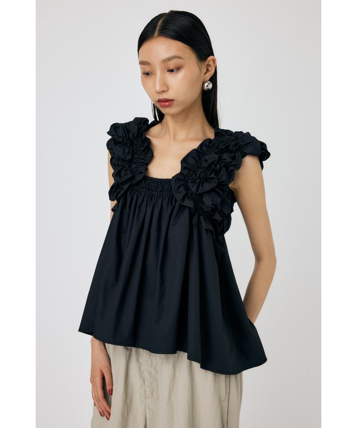 MOUSSY SHOULDER FRILLS トップス　マウジー SHOULDER FRILLS トップス(506554970) | マウジー(moussy) - d