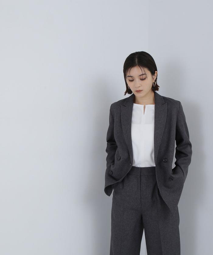 シャークスキン SETUP ダブルブレストジャケット 24AW(506567583