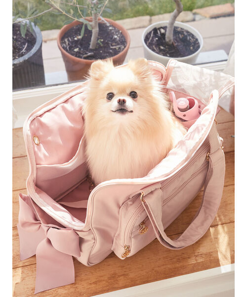 Maison de FLEUR ペットキャリー サイドリボンキャリーバッグ