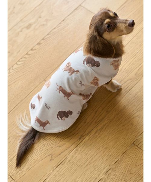 セール 30%OFF】【CAT&DOG】ダックスフンド柄プルオーバー セール 30%OFF】【CAT&DOG】ダックスフンド柄プルオーバー
