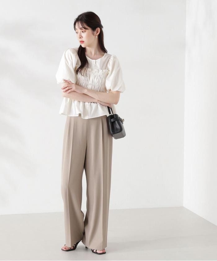 セール】タックワイドパンツ24AW(506491583) | プロポーション