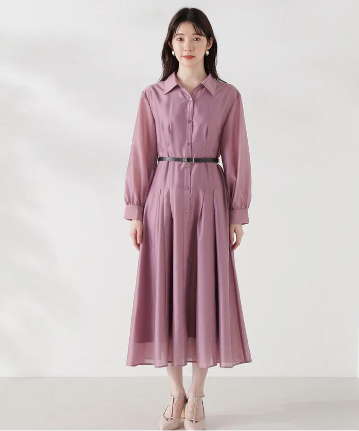 セール 60%OFF】切り替えタックシャツワンピース24AW(506491586