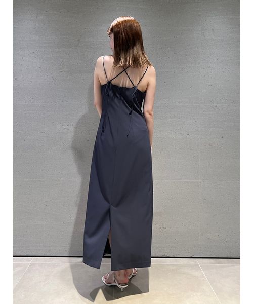 訳あり 大特価 新品 スナイデル Iラインキャミワンピ 黒 サイド