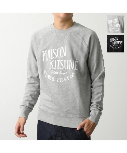 お値下げ！メゾンキツネ　MAISON KITSUNÉ グレー ロゴトレーナー お値下げ！メゾンキツネMAISON KITSUNÉ グレー ロゴトレーナー
