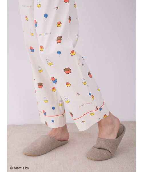 ジェラートピケ 【Dick Bruna】総柄ネルロングパンツ ミッフィー
