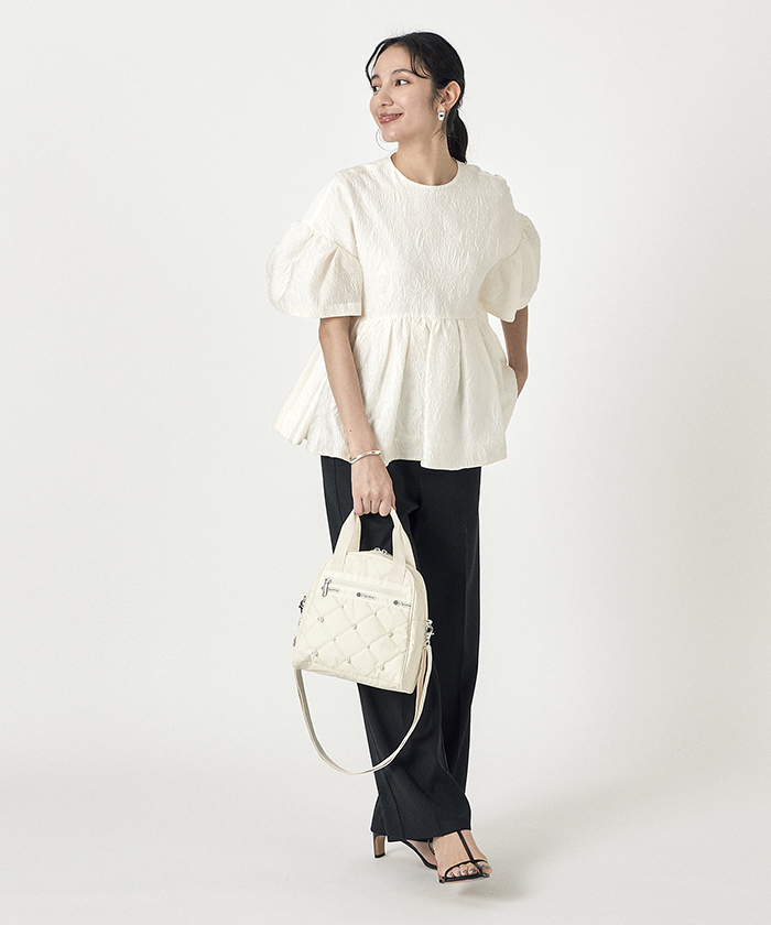 N/S MINI SATCHEL W PEARLSサンドバーパール(506417973 N/S MINI SATCHEL W PEARLSサンドバーパール(506417973