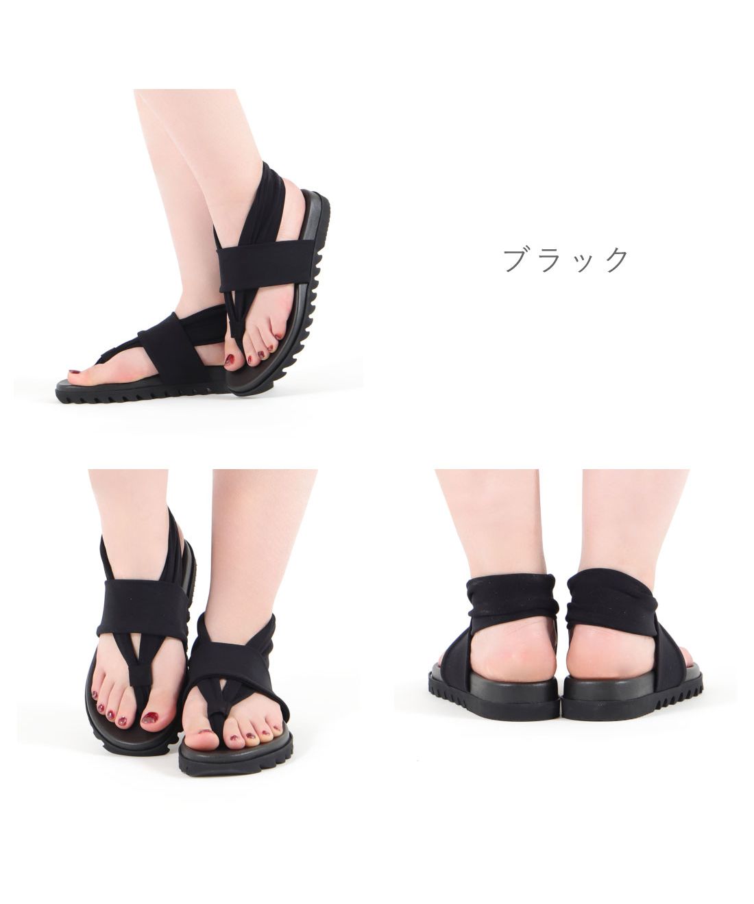 Loren ローレン ルーシュドプラットフォームサンダル （BlackTextured） -CHARLES & KEITH (チャールズアンドキース)  公式通販