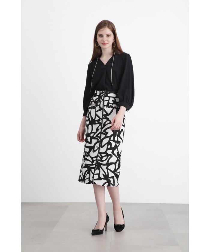 セール 50%OFF】◇モダンジオメトリックプリントスカート