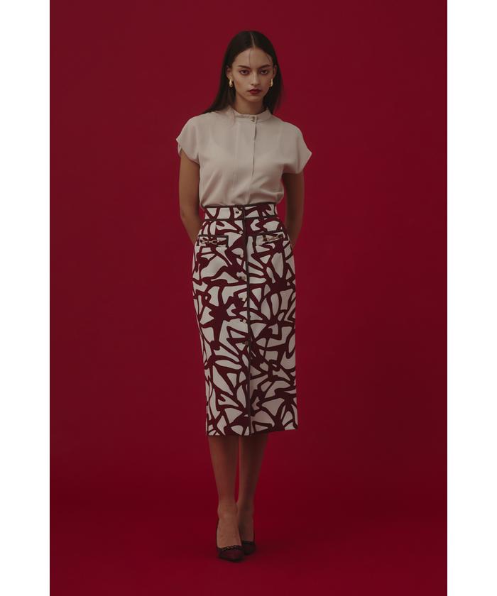 セール 50%OFF】◇モダンジオメトリックプリントスカート