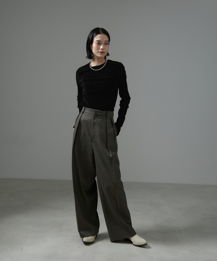 SALON adam et rope 【WEB限定】シアーベロアクルーネック WEB限定】シアーベロアクルーネック(506596673) | サロン アダム