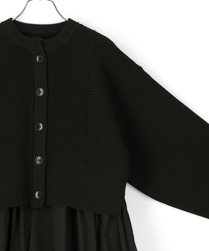 24 新品タグ付き ADAM ET ROPE ペプラムコンビニットカーディガン ADAM ET ROPÉ FEMME(アダム エ ロペ ファム) / 【WEB限定・新色