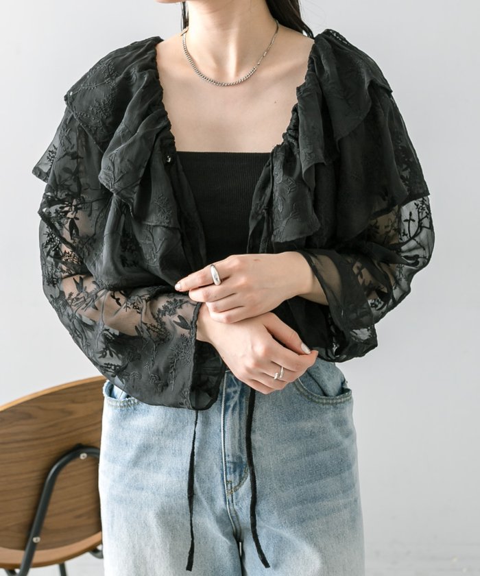 フィグ　レースボレロブラウス フィグレースボレロブラウス