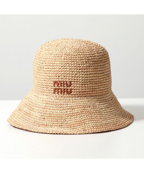 ミュウミュウ Miu Miu MIUMIU ハット 5HC334 2F9N ラフィア