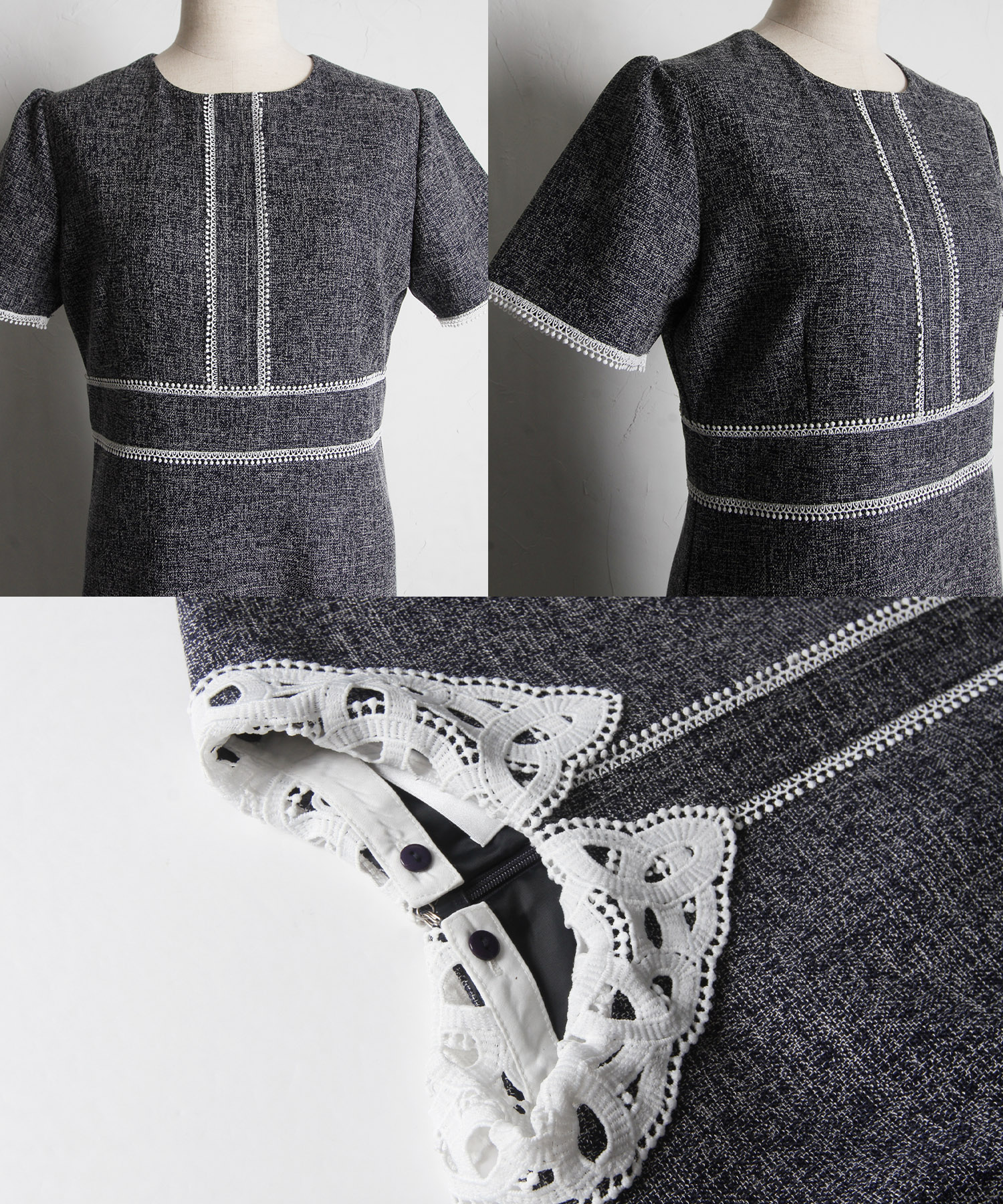 クーポン】トッコクローゼット tocco closet 2WAYレース襟付き