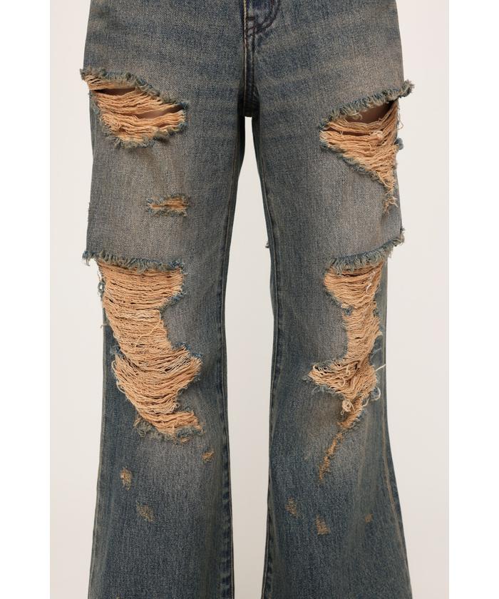 セール】L/W TORE IT UP FLARE JEANS ローウエスト トアー