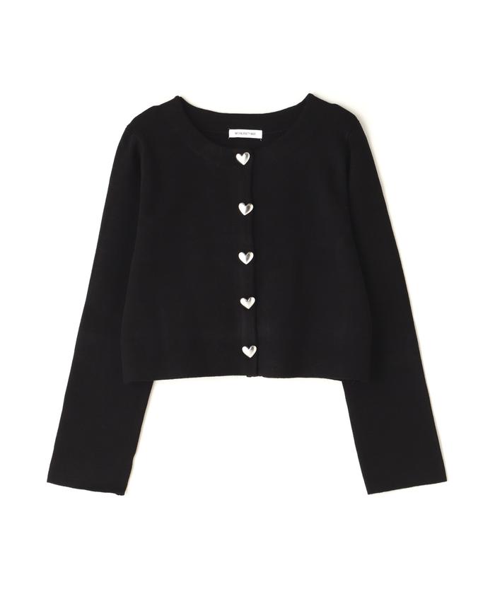 ハートボタンニットジャケット 24AW(506616255) | ナチュラル