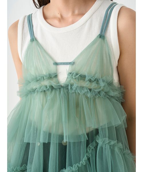 セール 50%OFF】チュールキャミレイヤードトップス(506632799
