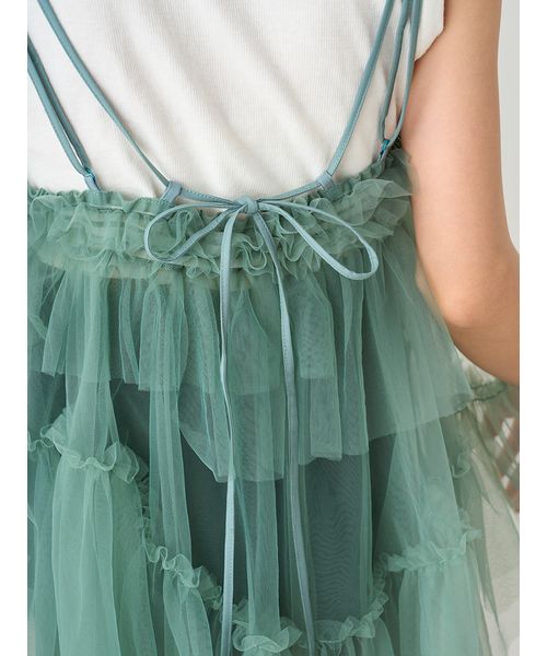 セール 50%OFF】チュールキャミレイヤードトップス(506632799 セール 50%OFF】チュールキャミレイヤードトップス(506632799