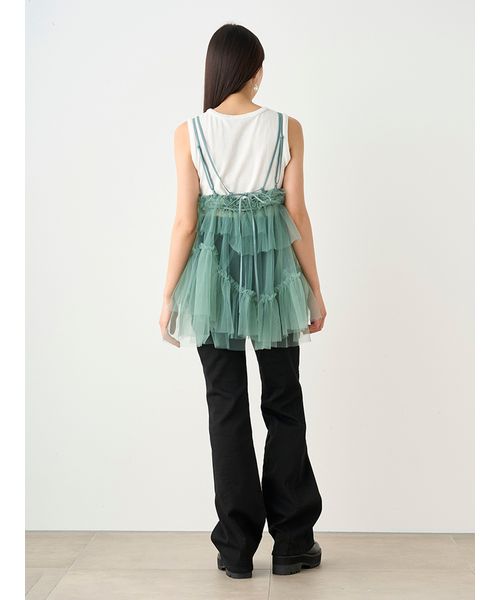 セール 50%OFF】チュールキャミレイヤードトップス(506632799