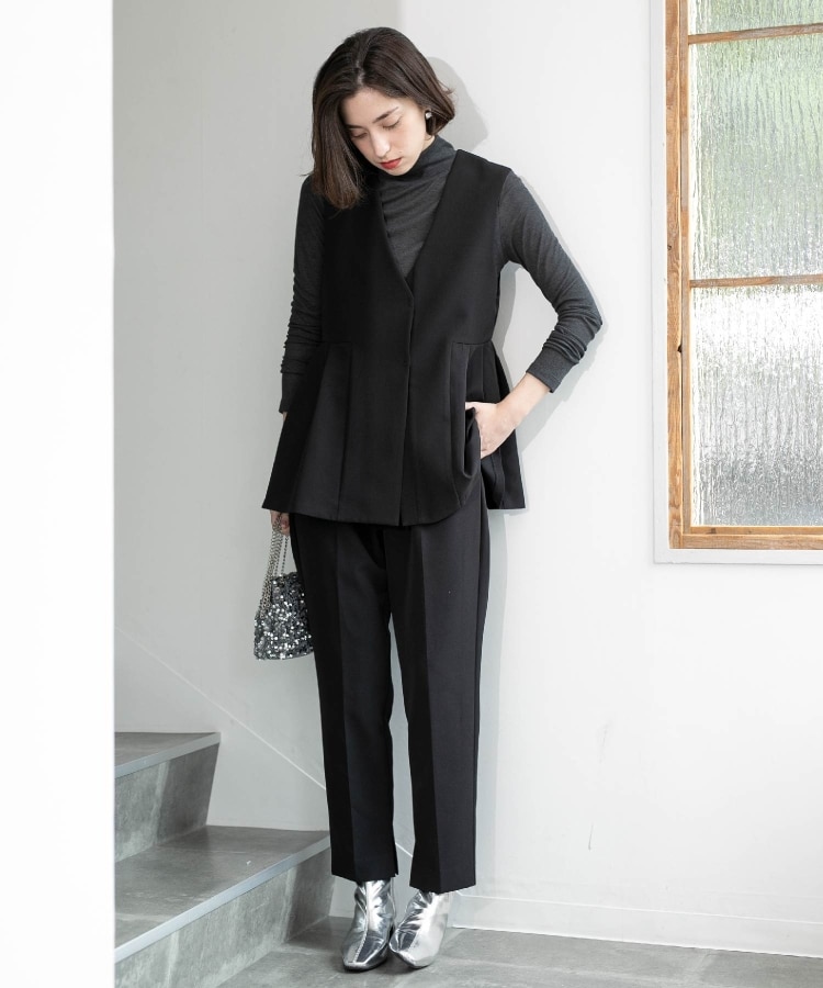 セール 30%OFF】ペプラムジレ／セットアップ対応【洗濯機洗い可