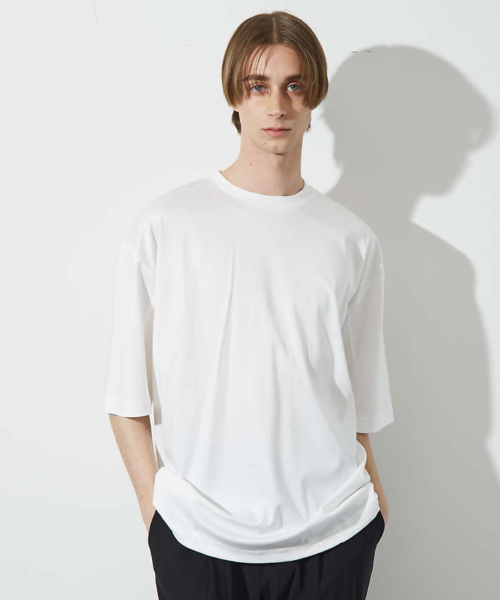 セール】【ドローコード】Wシルケット ドレープ Tシャツ