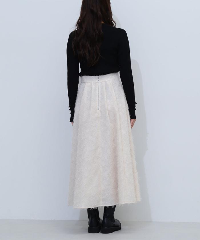 シャギーラメフレアスカート 24AW(506567578) | ナチュラル シャギーラメフレアスカート 24AW(506567578) | ナチュラル