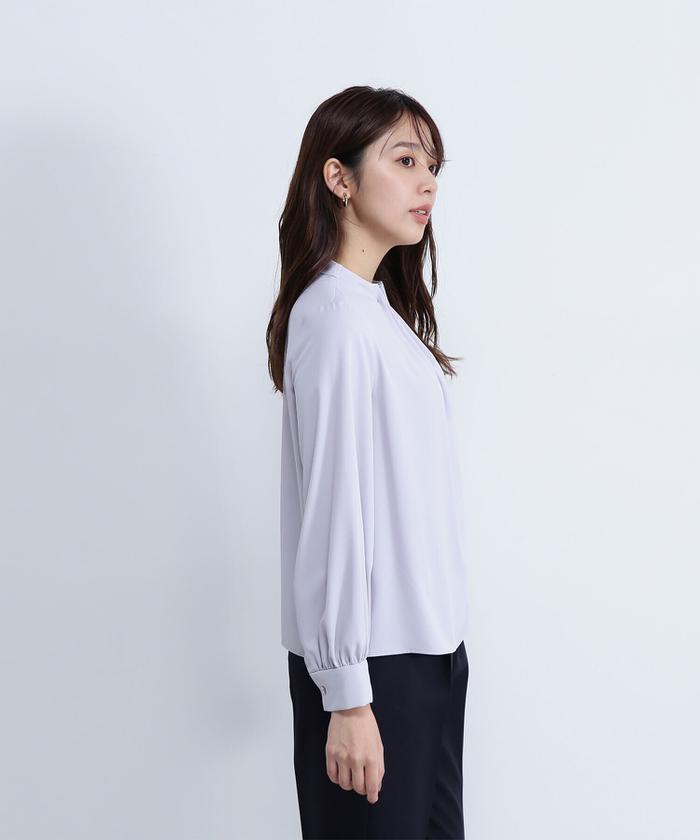 パールネックタックブラウス 24AW(506616226) | ナチュラル