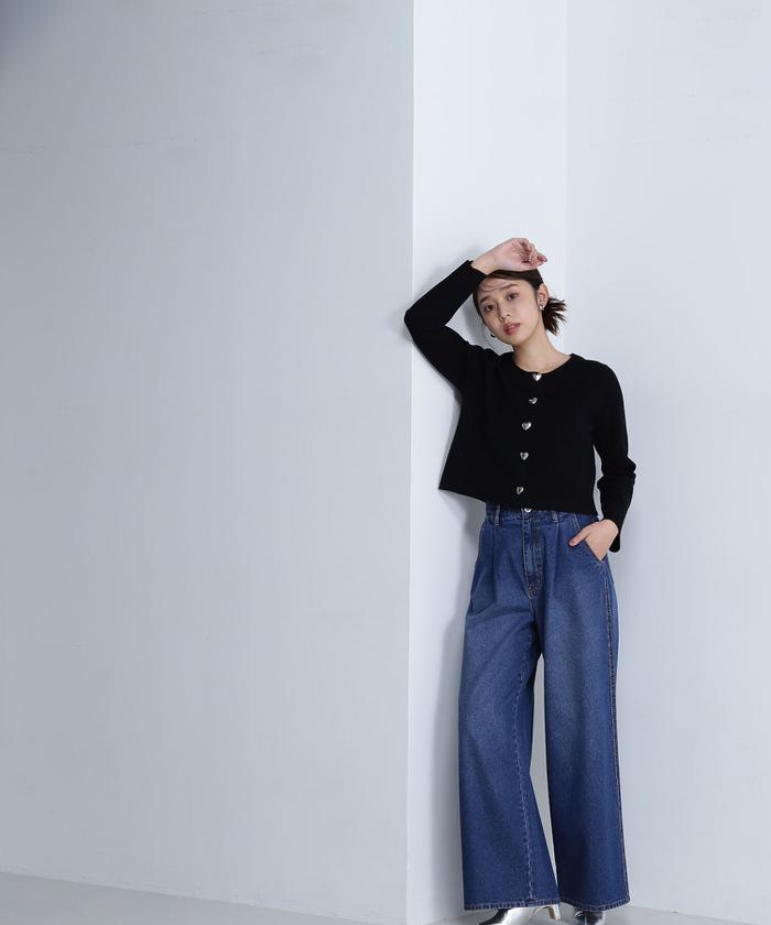 楽天市場】ハートボタンニットジャケット NATURAL BEAUTY BASIC
