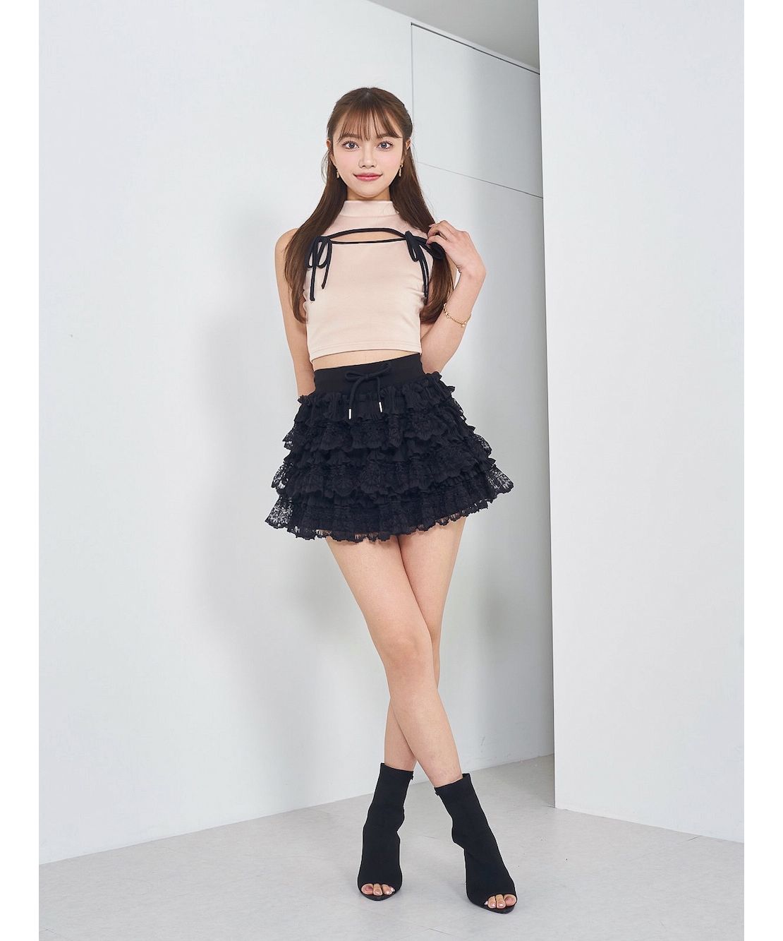 ダーリッチ オープンリボンTシャツ ダーリッチ Darich オープンリボンTシャツ （ホワイト