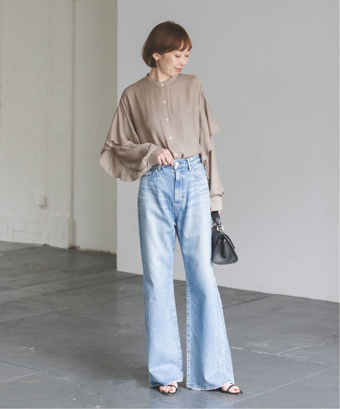 Drawer 完売品　ダブルラッフルスリーブ ブラウス　定価50,600 ダブルラッフルスリーブブラウス | PROPORTION BODY DRESSING